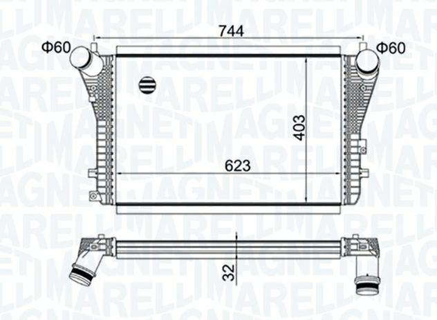 Articolo 0P313 - INTERCOOLER VW TIGUAN-GOLF VI