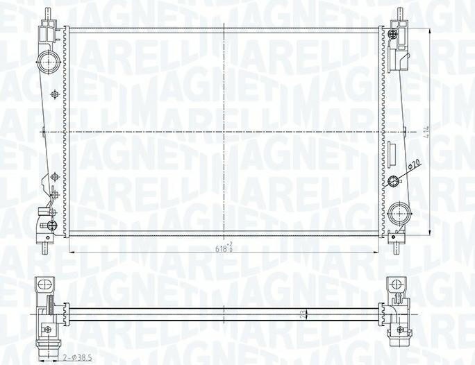 Articolo 1KG8M - RADIATORE FIAT PUNTO 199- MITO - CORSA D - LANCIA -