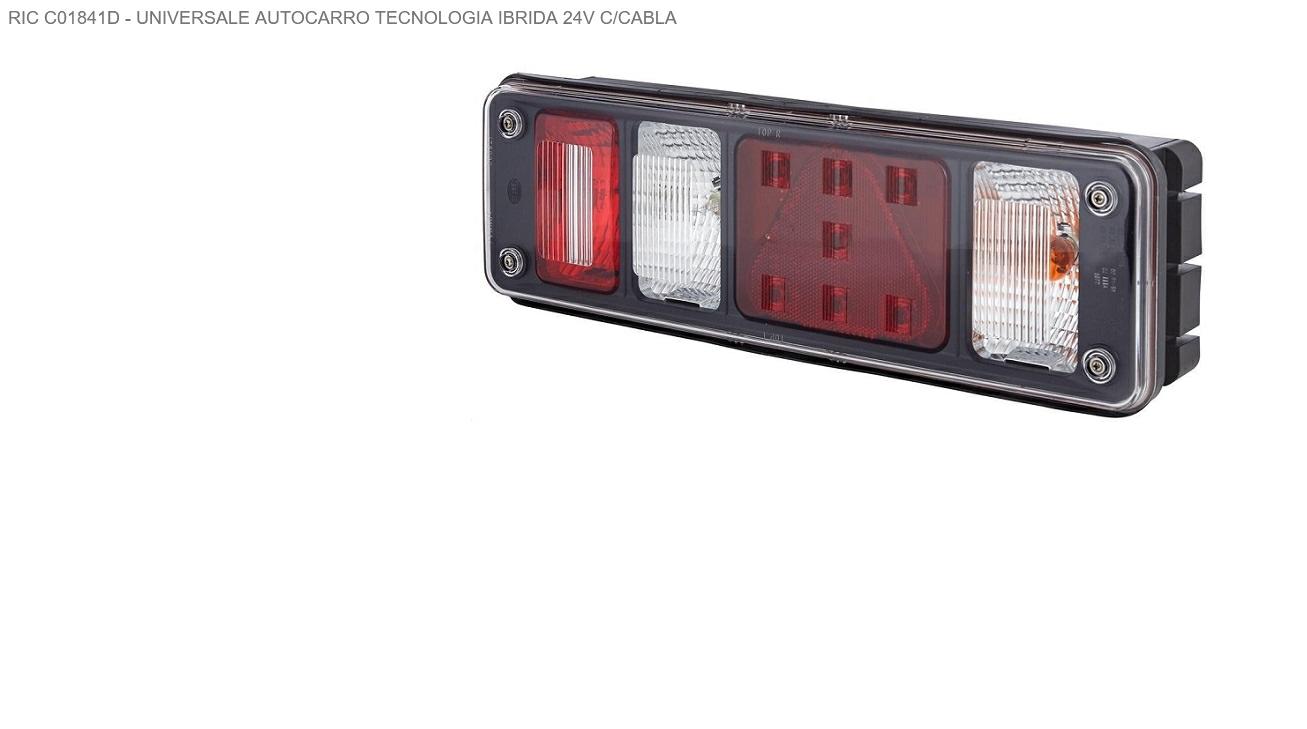 Articolo 22KNF - FANALE P/DX UNIVERSALE AUTOCARRO TECNOLOGIA IBRIDA 24V C/CABLAG