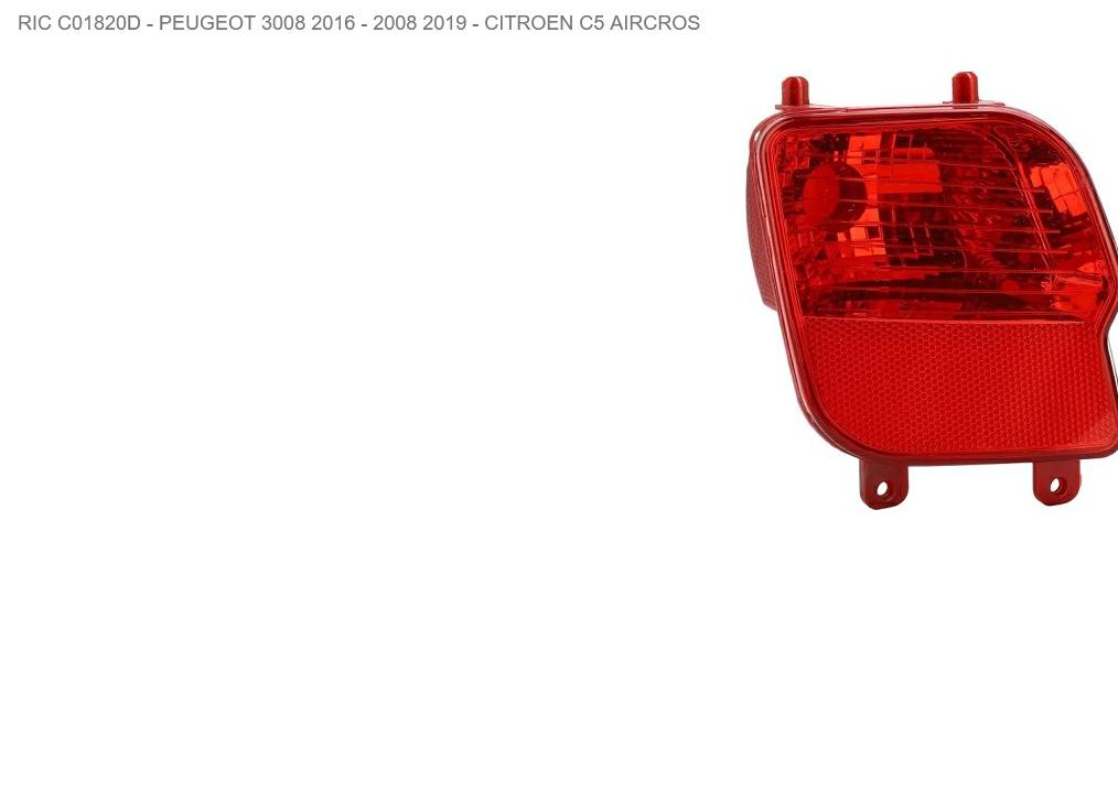 Articolo 2G50H - FANALE RETRONEBBIA DX PEUGEOT 2008 01/19> 3008 01/16>