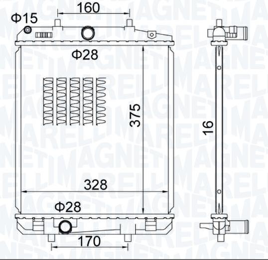 Articolo C39R1 - RADIATORE CITROÃN C1 (PM_ PN_)