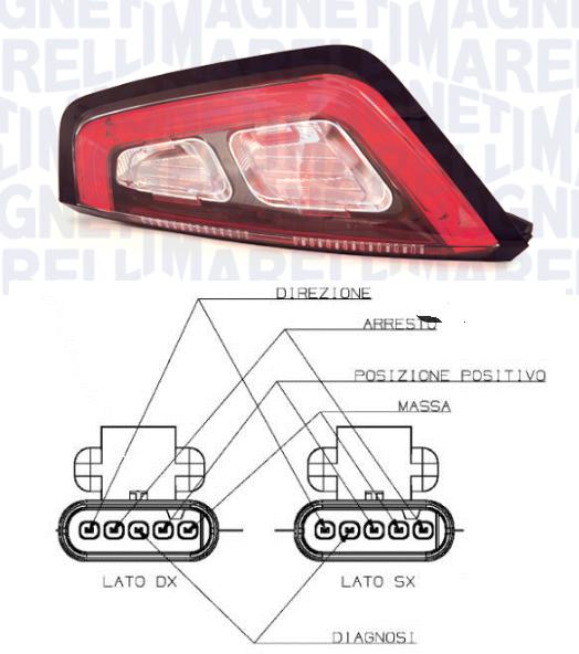 Articolo C3NSB - FANALE P/DX CORNICE NERA FIAT PUNTO EVO 07/09> C/NUOVO CONNETT