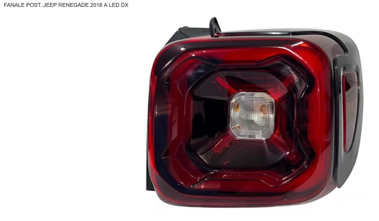Articolo G2B9D - FANALE P/DX A LED JEEP RENEGADE 05/18>
