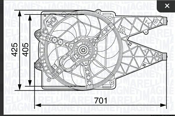 Articolo K8FB1 - VENTOLA MOTORE FIAT DOBLO - OPEL-
