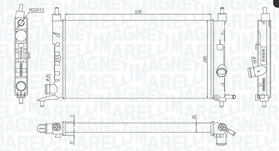 Articolo N326S - RADIATORE OPEL CORSA B (S93)