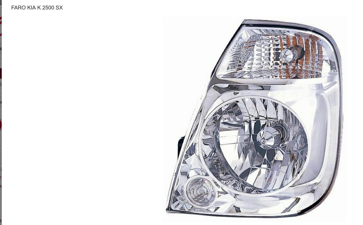 Articolo N6PSR - FARO SX KIA K 2500 10/05>
