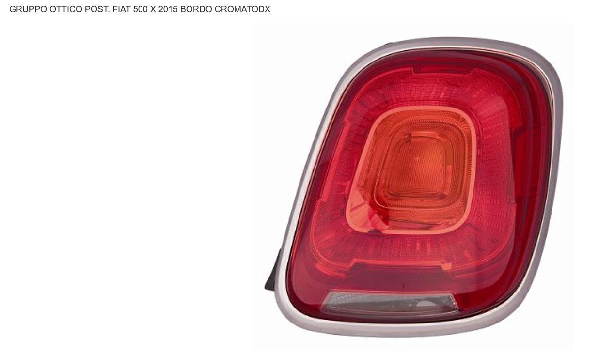 Articolo RKD4D - GR OTTICO P/DX C/CORNICE CROM FIAT 500 X 10/14>