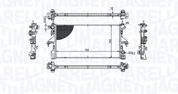 Articolo V6HMV - RADIATORE CITROÃâ¹N JUMPER  2.2 BHDI 165 - PEUG -
