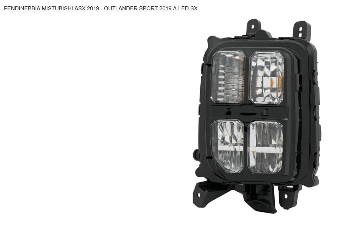 Articolo WCM8P - FENDINEBBIA SX A LED MITSUBISHI ASX 11/19> OUTLANDER 01/19>