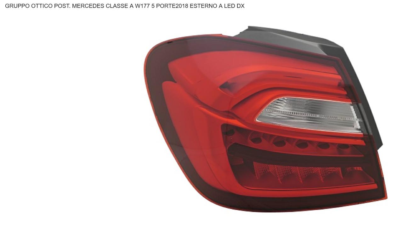 Articolo XYYNW - GR OTTICO P/DX EST A LED MERCEDES CLASSE A W177 08/18>