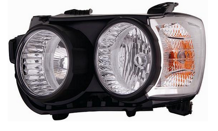 Articolo YQ93F - FARO SX H1-H7 C/MOTOR ELETT CHEVROLET AVEO 01/11> CORNICE NERA
