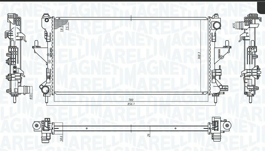 Articolo ZG404 - RADIATORE FIAT DUCATO 250-290 130 MJT 2,3